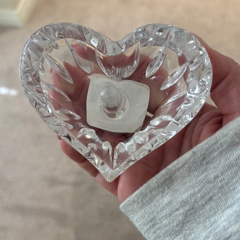 Heart-Shaped Crystal Trinket Dish
